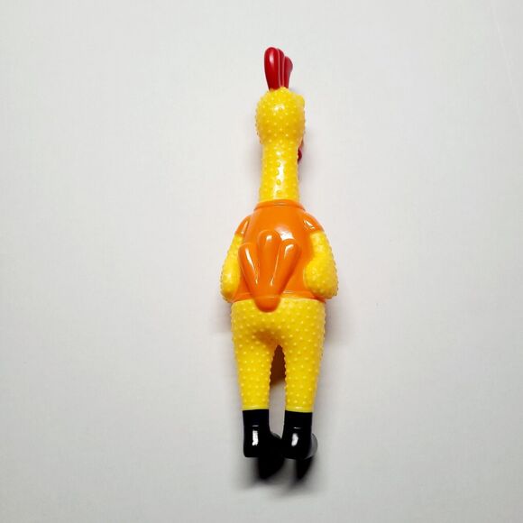 DAVE & BUSTER PROMOTIONAL 13 IN. SCREAMING SQUAKING CHICKEN PLASTIC TOY EUC - Picture 3 of 6